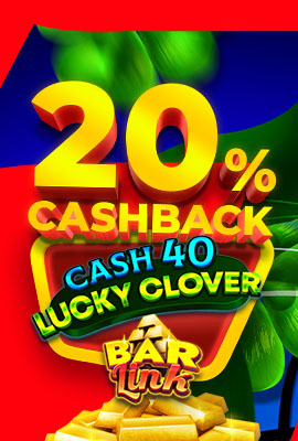 20% Cashback Cash 40 Lucky Clover Bar Link